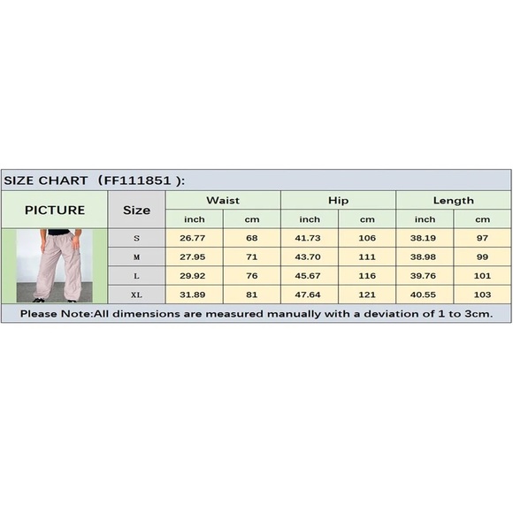 Parachute Pants Women Cargo Pants for Women Baggy Low Waist Jogger Relaxed Pants - Picture 12 of 12